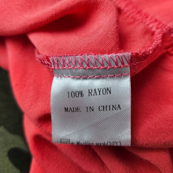 Merokeety Women's Boho Tiered Cutout Maxi Dress Size Medium Party Casual Orange - Picture 9 of 9